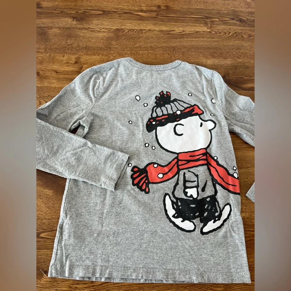 GAP Kids PEANUTS Size Medium Long Sleeve Graphic Shirt